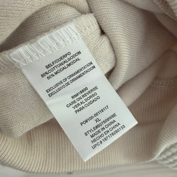 Cream Embroidered Boho Sweatshirt - Picture 5 of 6